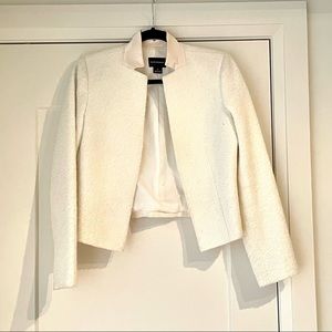 Club Monaco Bouclé Blazer, White Sz 2